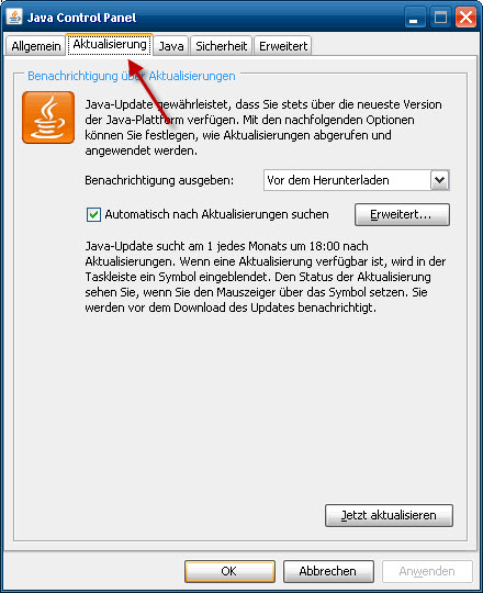 18012011_Java_Updates_aktiviert