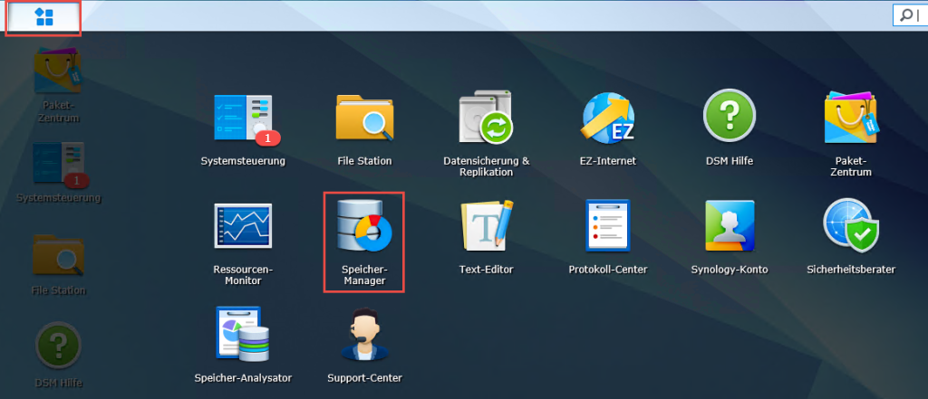 Synology Speicher-Manager
